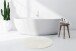 Badematte >Rabbit Light< in Weiß, 100% Polyester - 100x100cm (LxB)