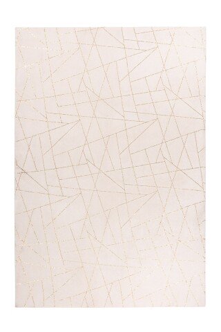 Teppich >Bijou< in Creme / Gold, 100% Polyester - 150x80cm (LxB)