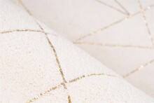 Teppich >Bijou< in Creme / Gold, 100% Polyester - 150x80cm (LxB)