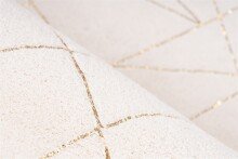 Teppich >Bijou< in Creme / Gold, 100% Polyester - 150x80cm (LxB)