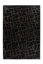 Teppich >Bijou< in Schwarz / Gold, 100% Polyester -...