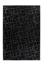 Teppich >Bijou< in Schwarz / Silber, 100% Polyester...