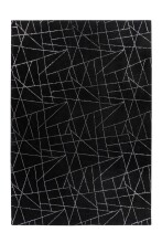 Teppich >Bijou< in Schwarz / Silber, 100% Polyester...