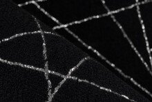 Teppich >Bijou< in Schwarz / Silber, 100% Polyester - 150x80cm (LxB)
