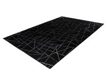Teppich >Bijou< in Schwarz / Silber, 100% Polyester - 150x80cm (LxB)