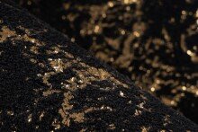 Teppich >Bijou< in Schwarz / Gold, 100% Polyester - 170x120cm (LxB)