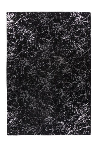 Teppich >Bijou< in Schwarz / Silber, 100% Polyester - 170x120cm (LxB)