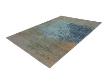 Teppich >Blaze< in Multi / Blau, 75% Polyester / 25% Baumwolle - 170x115cm (LxB)