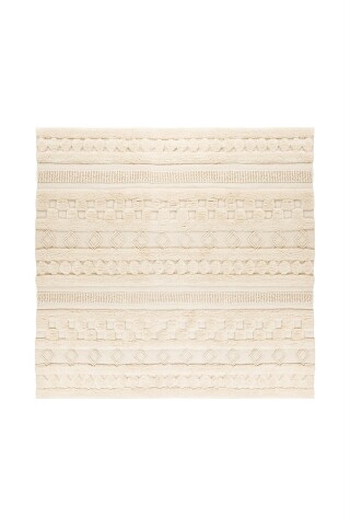 Teppich >Bohist< in Natural, 90% Wolle / 10% Baumwolle - 200x200cm (LxB)