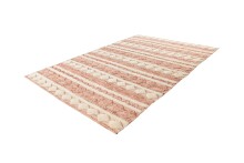 Teppich >Bohist< in Rosa / Creme, 90% Wolle / 10% Baumwolle - 150x80cm (LxB)