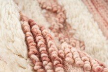 Teppich >Bohist< in Rosa / Creme, 90% Wolle / 10% Baumwolle - 150x80cm (LxB)