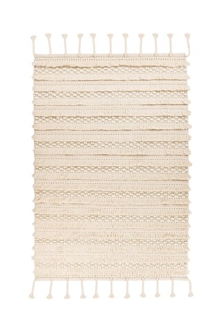 Teppich >Bohist< in Natural, 95% Wolle / 5% Baumwolle - 150x80cm (LxB)