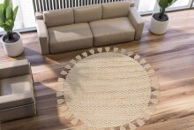 Teppich >Bohist< in Natural, 95% Wolle / 5%...