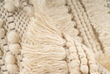 Teppich >Bohist< in Natural, 95% Wolle / 5% Baumwolle - 160x160cm (LxB)