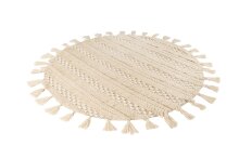 Teppich >Bohist< in Natural, 95% Wolle / 5% Baumwolle - 160x160cm (LxB)