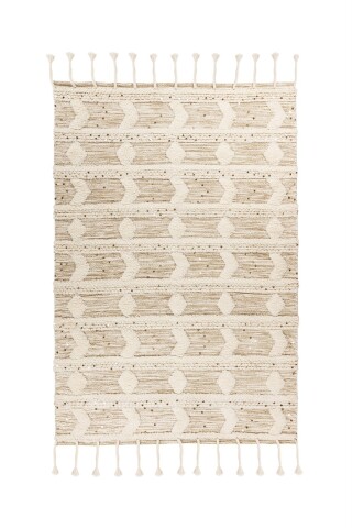 Teppich >Bohist< in Creme / Khaki - 230x160 (LxB)