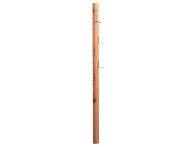Wandgarderobe >Kobuo< in Wildeiche aus Massivholz - 8x185x4cm (BxHxT)