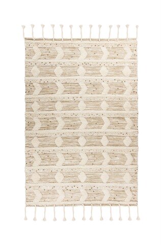 Teppich >Bohist< in Creme / Khaki - 150x80 (LxB)