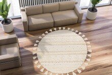 Teppich >Bohist< in Creme - 160x160 (LxB)