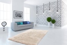 Teppich >Cosy< in Elfenbein, 100% Polyester - 150x80cm (LxB)