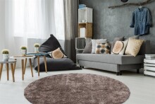 Teppich >Diamond< in Taupe, 100% Polyester - 120x120cm (LxB)