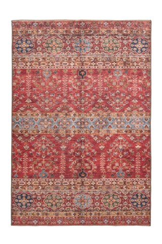 Teppich >Faye< in Multi / Rot, 100% Polyester - 290x190cm (LxB)
