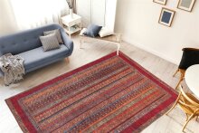 Teppich >Faye< in Multi / Rot, 100% Polyester - 150x75cm (LxB)