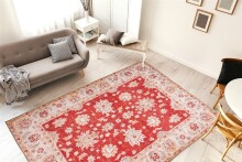 Teppich >Faye< in Rot, 100% Polyester - 290x190cm (LxB)