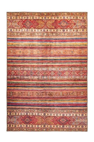 Teppich >Faye< in Multi / Rot, 100% Polyester - 150x75cm (LxB)