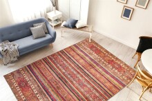 Teppich >Faye< in Multi / Rot, 100% Polyester - 150x75cm (LxB)