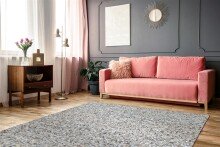 Teppich >Finish< in Grau / Silber, 100% Leder -...