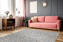 Teppich >Finish< in Grau / Silber, 100% Leder - 290x200cm (LxB)