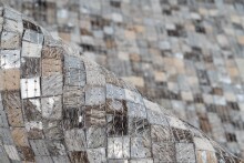 Teppich >Finish< in Grau / Silber, 100% Leder - 290x200cm (LxB)