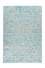 Teppich >Finish< in Türkis / Gold, 100% Leder...