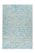 Teppich >Finish< in Türkis / Gold, 100% Leder - 290x200cm (LxB)