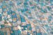 Teppich >Finish< in Türkis / Gold, 100% Leder - 290x200cm (LxB)