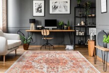 Teppich >Galaxy< in Orange / Beige, 100% Polyester - 180x120cm (LxB)