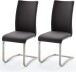 Esszimmerstuhl >Muvo II< (2er Set) aus Echtleder - 43x103x52cm (BxHxT)