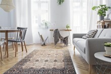 Teppich >Galaxy< in Beige / Blau, 100% Polyester - 150x80cm (LxB)