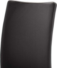 Esszimmerstuhl >Muvo II< (2er Set) in Schwarz aus Echtleder - 43x103x52 (BxHxT)