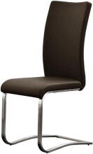 Esszimmerstuhl >Muvo II< (2er Set) in Braun aus Echtleder - 43x103x52cm (BxHxT)
