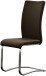 Esszimmerstuhl >Muvo II< (2er Set) in Braun aus Echtleder - 43x103x52cm (BxHxT)