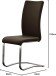 Esszimmerstuhl >Muvo II< (2er Set) in Braun aus Echtleder - 43x103x52cm (BxHxT)