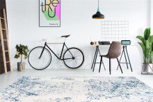 Teppich >Galaxy< in Creme / Blau, 100% Polyester - 290x200cm (LxB)