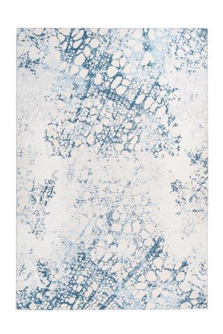 Teppich >Galaxy< in Creme / Blau, 100% Polyester - 150x80cm (LxB)