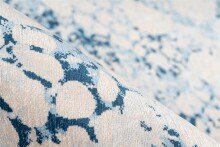 Teppich >Galaxy< in Creme / Blau, 100% Polyester - 150x80cm (LxB)