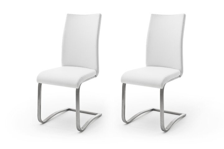 Esszimmerstuhl >Muvo II< (2er Set) in cremeweiß - 43x103x52 (BxHxT)