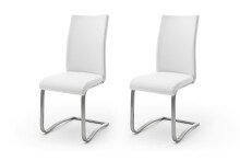 Esszimmerstuhl >Muvo II< (2er Set) in cremeweiß - 43x103x52 (BxHxT)