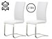 Esszimmerstuhl >Muvo II< (2er Set) in cremeweiß - 43x103x52 (BxHxT)