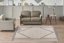 Teppich >Gene< in Beige / Blau, 100% Polypropylen - 150x80cm (LxB)